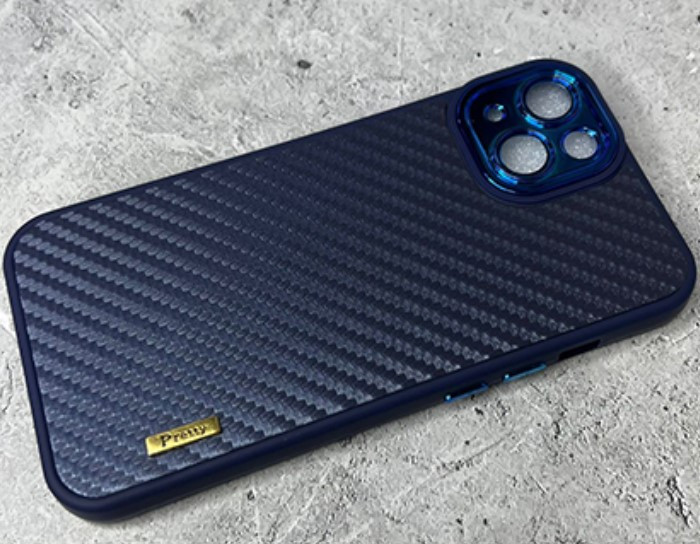 Накладка для XIAOMI Redmi Note 12S,карбон с глянцевой окантовкой, синий