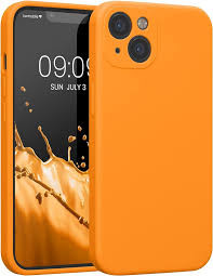 Накладка для Apl IPh 11, SILICONE COVER Soft-touch, с защитой камеры, оранжевый
