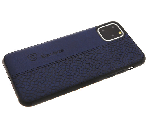 Накладка для SAMSUNG A31 A315, Baseus, под кожу, синий
