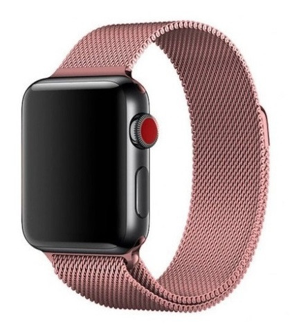 Ремешок для Apl watch 42mm 44mm 45mm 49mm, Milanese loop, розовое золото