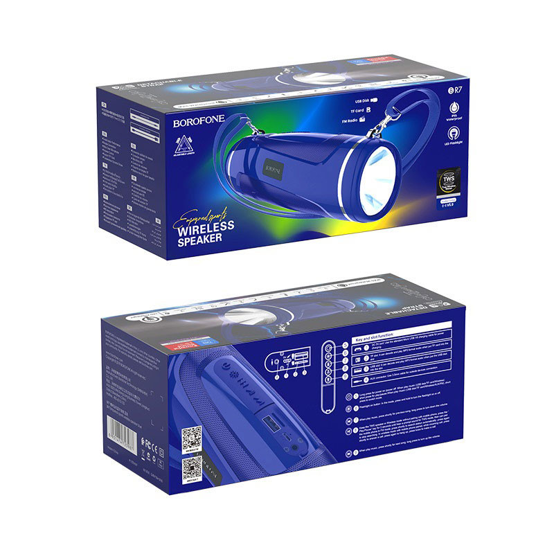 Колонка BOROFONE BR7 Empyreal Sports Wireless Speaker (синий)