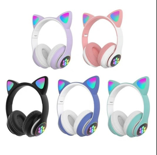 Наушники полноразмерные Bluetooth, с ушками STM-28, зеленый
