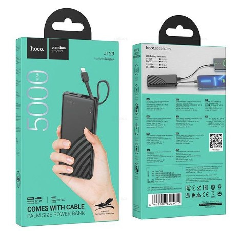 Внешний аккумулятор HOCO J129, Lightning, 5000mAh