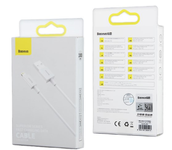 USB кабель для Lightning Baseus, 2,4A, 1м, Superior Series Fast