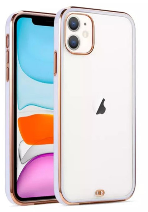 Накладка для Apl IPh 15 PLUS. с ободком, сиреневый