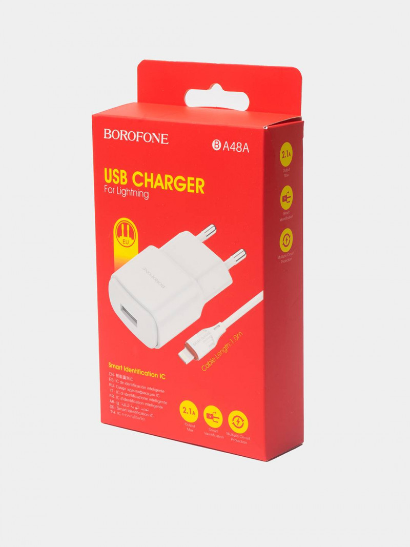 СЗУ BOROFONE BA48A Orion  2,1A 1USB c кабелем TYPE C