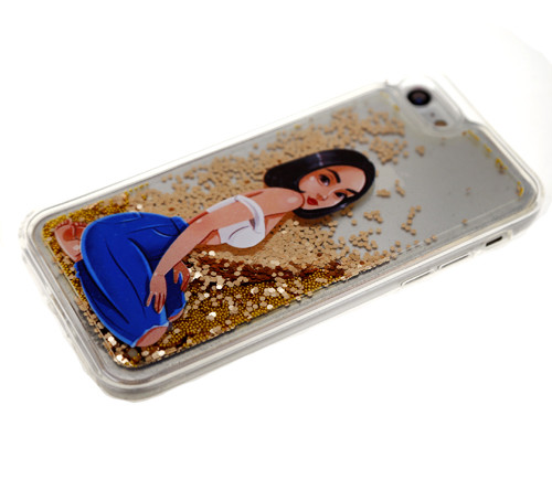 Накладка для XIAOMI Redmi 8A, Жидкие блестки, Девочка