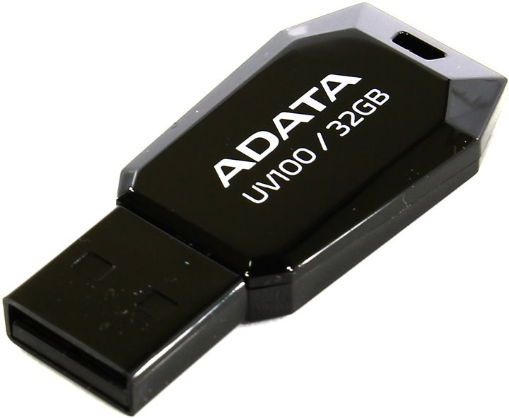 Флеш-накопитель 32Gb A-Data UV100, USB 2.0, черный