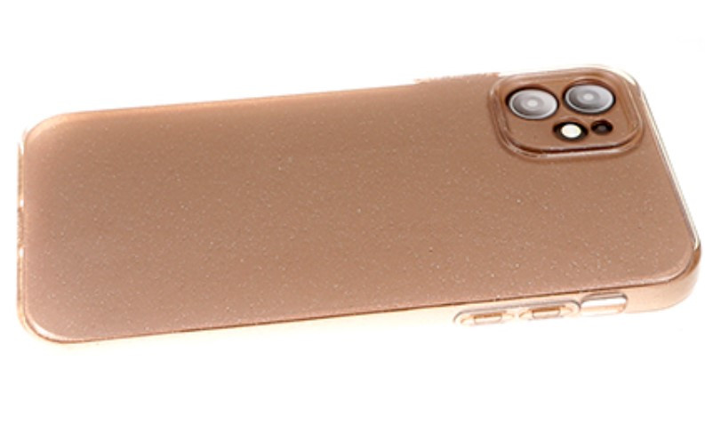 Накладка для SAMSUNG A15, плотный с блестками, коричневый