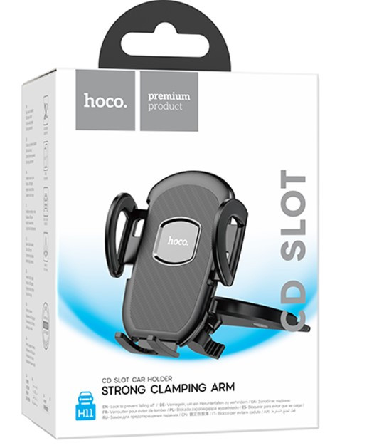 Автодержатель HOCO H11 General, зажимной, на CD слот