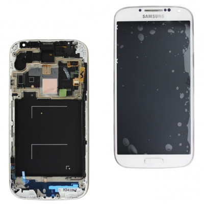 Дисплей для Samsung i9500/i9502/i9508 (S4) в сборе с сенсором (белый) Оригинал 100%