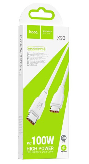 USB кабель для TYPE-C на TYPE-C. HOCO X93, Force PD 100W, 2м