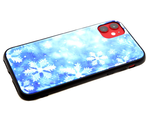 Накладка для SAMSUNG J510F (J5 2016), КР, Снежинка голубая