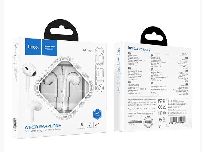 Гарнитура HOCO M1 Max crystal, Jack 3.5mm, 1.2 м