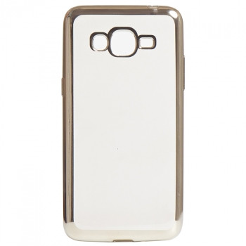 Силикон для SAMSUNG A720 (A7 2017), с рамкой, серебро