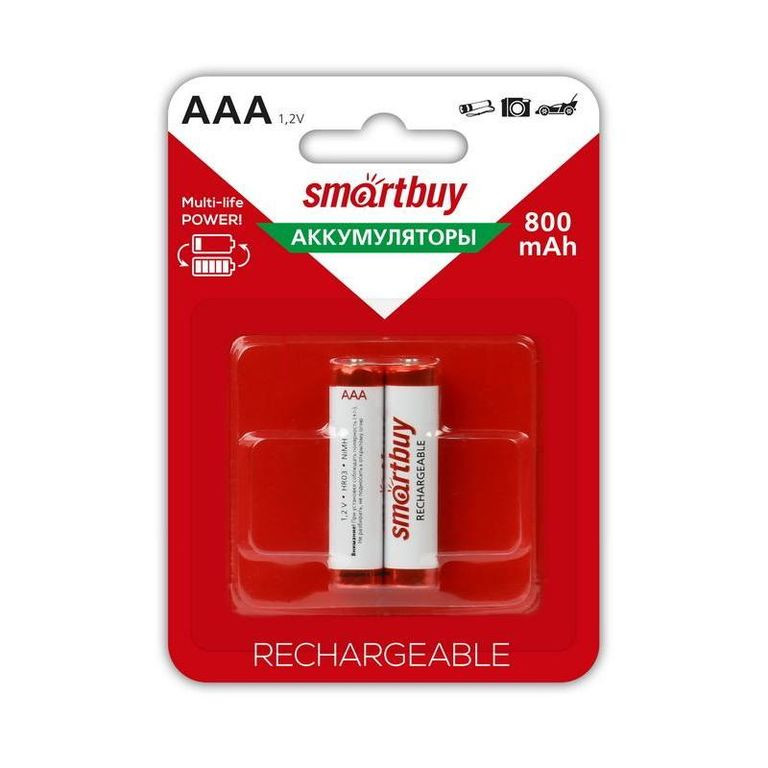 Аккумулятор Smartbuy AAA 800MAh 2BL