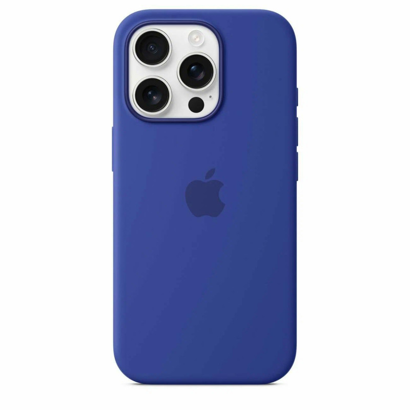 Накладка для Apl IPh 15 Pro, SILICONE COVER Soft-touch с MagSafe, синий