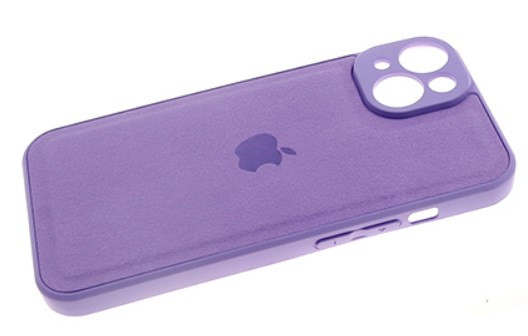 Накладка для SAMSUNG A33 5G, под кожу, с защитой камеры, сиреневый