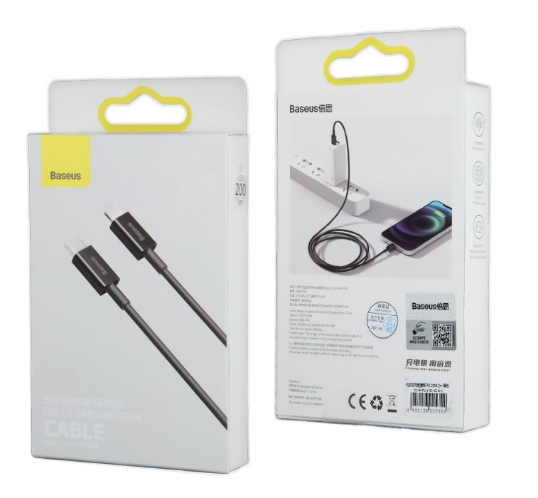 USB кабель для TYPE C на Lightning Baseus Cable, 2m 20W ,CATLYS-C01