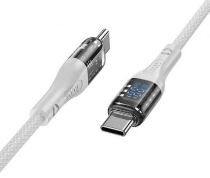 USB кабель для lightning HOCO U115, 20 W дисплей с параметрами зарядки 1.2 м