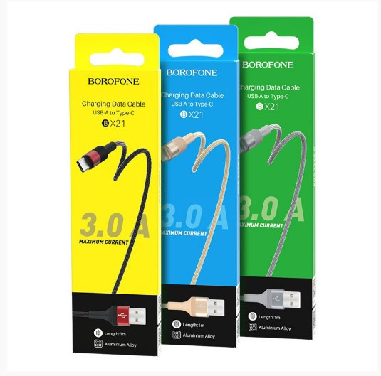 USB кабель для TYPE-C BOROFONE BX21 Outstanding 3A, 1м