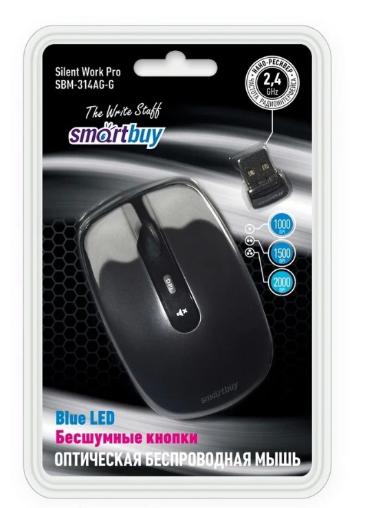 Мышь беспроводная Smartbuy ONE 314AG, серая