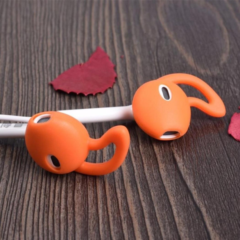 Накладки для наушников силиконовые Airpods, оранжевый