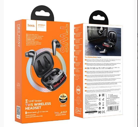 Гарнитура беспроводная HOCO ES43 Lucky, 400 мАч