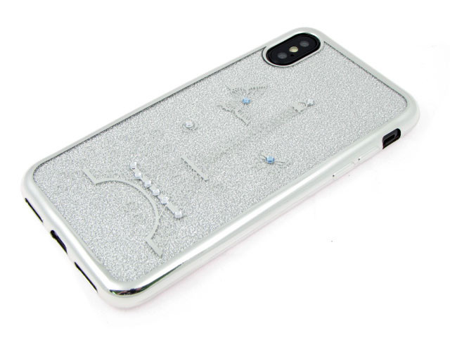 Силикон для HUAWEI Honor 20, Блестки со стразами, серебро