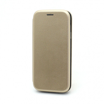 Чехол-книга для Tecno Pop 6 Pro, Fashion Case, с магнитом, золото