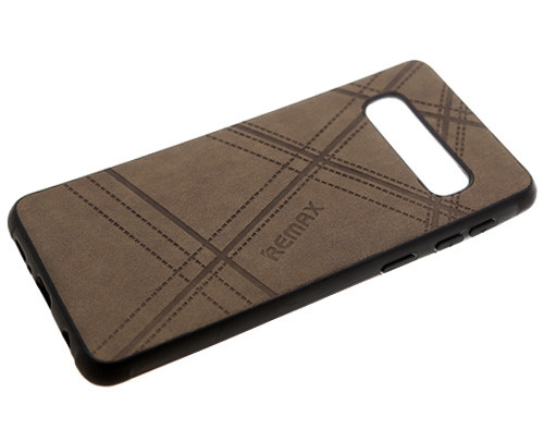 Накладка для XIAOMI Redmi 4X, Remax, под кожу, коричневый