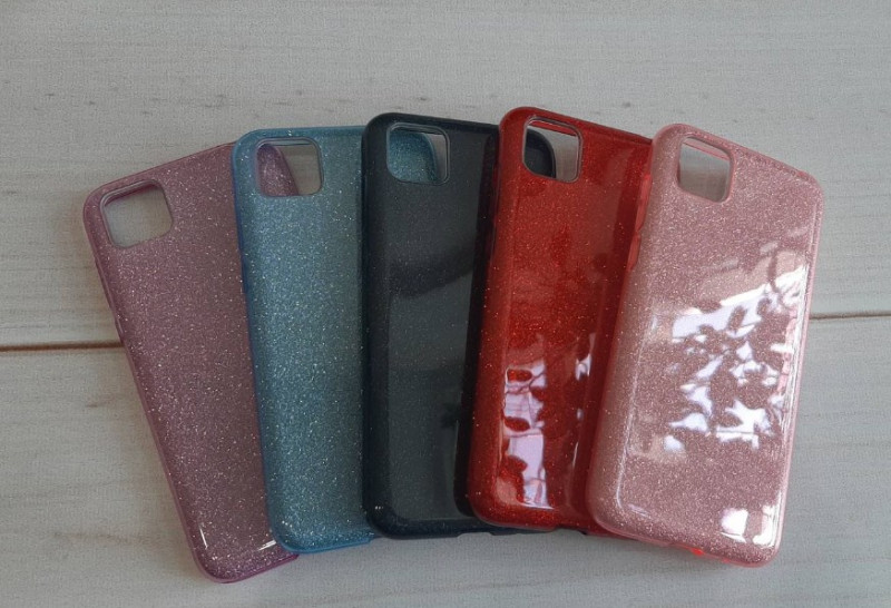 Накладка для HUAWEI Honor 10X Lite, P SMART 2021, с блестками, красный