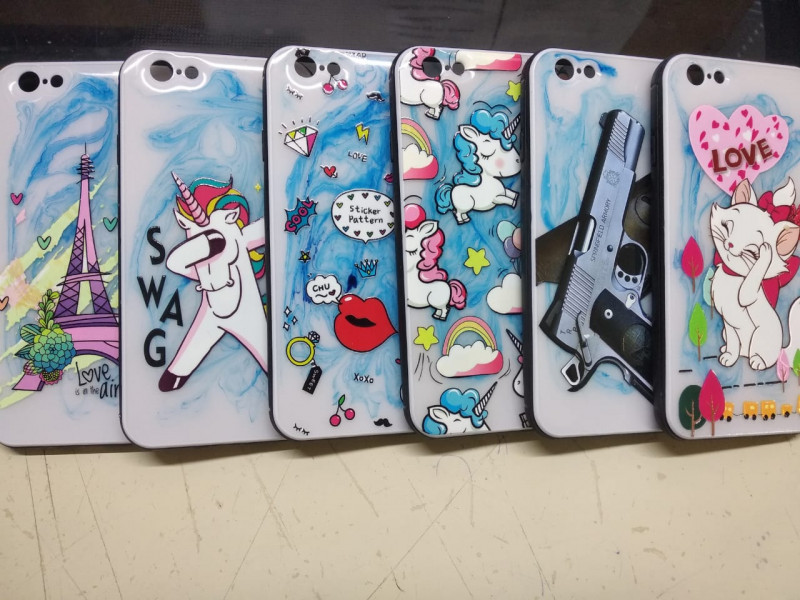 Накладка-пластик для Huawei Honor 9 lite, Рисунки в ассортименте, голубой