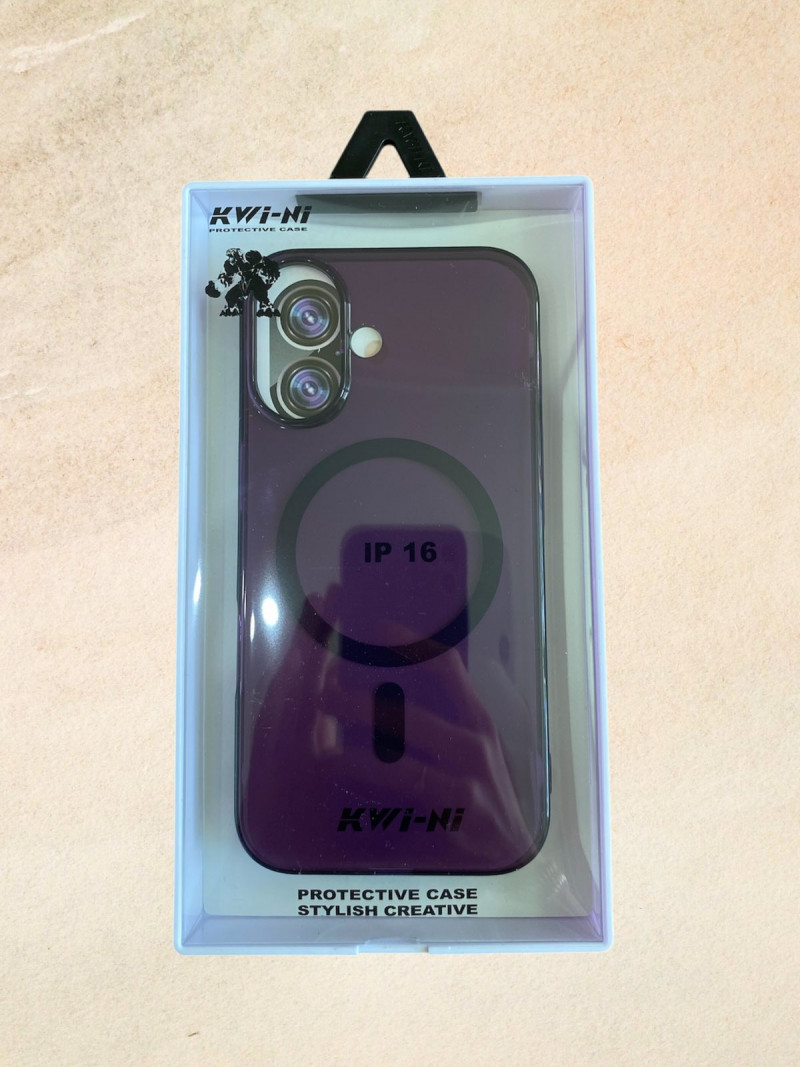 Накладка для Apl IPh 16 Pro , KWI-NI ORIGINAL, с MagSaf, фиолетовый