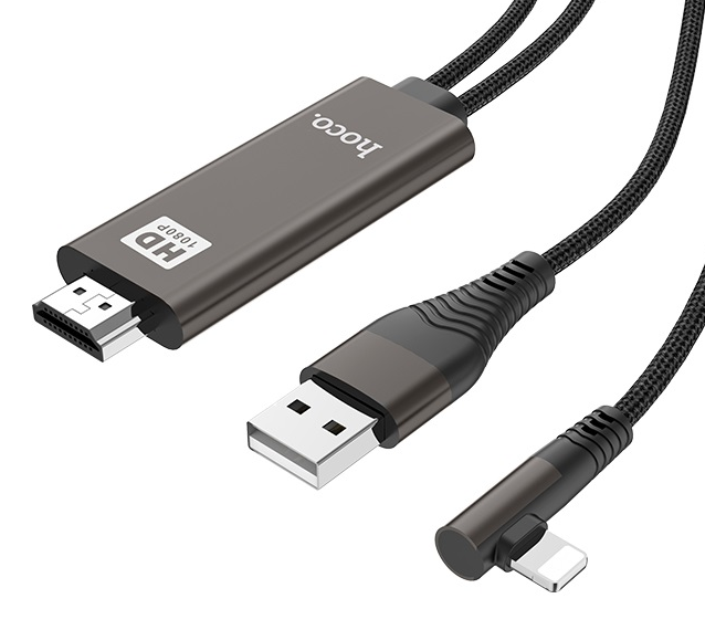 Кабель HDMI кабель HOCO UA14 Lightning to HDMI cable (1.8M)