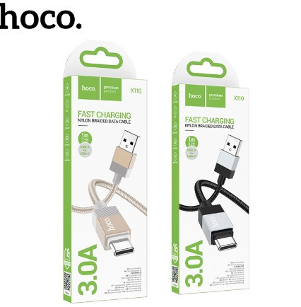 USB кабель для TYPE-C HOCO X110, Honorific, 1.0м, нейлон, 3.0А