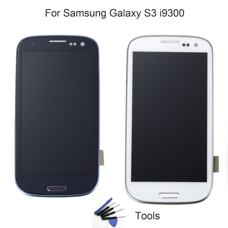 Дисплей для Samsung i9300i (SIII) в сборе с сенсором в рамке (белый) Оригинал 100%