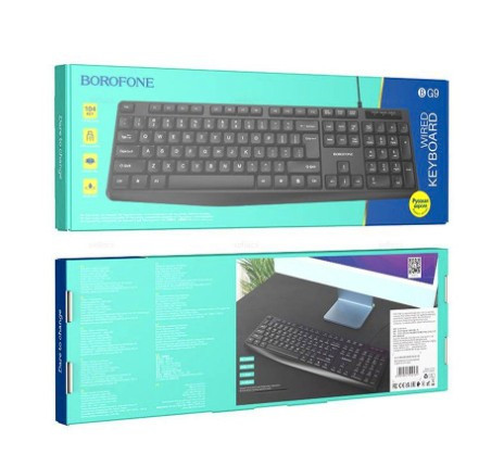 Клавиатура проводная BOROFONE BG9, черный