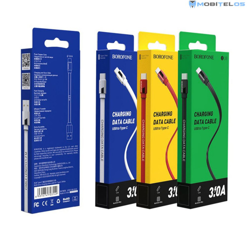 USB кабель для lightning BOROFONE BU8 Glory  2.4А, 1.2 м