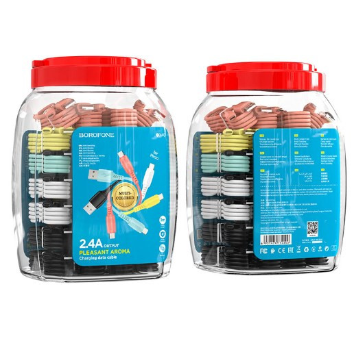 USB кабель для Micro BOROFONE BX40 Multicolor superior. 1.0, 2.4A