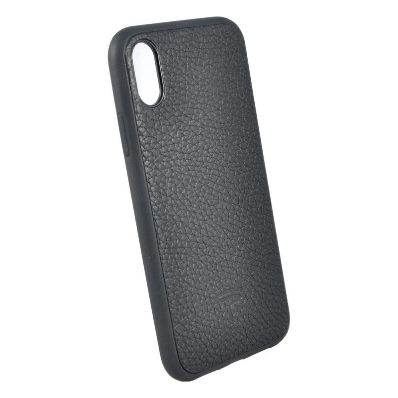 Накладка для Apl IPh 11 Pro Max, под кожу, черный