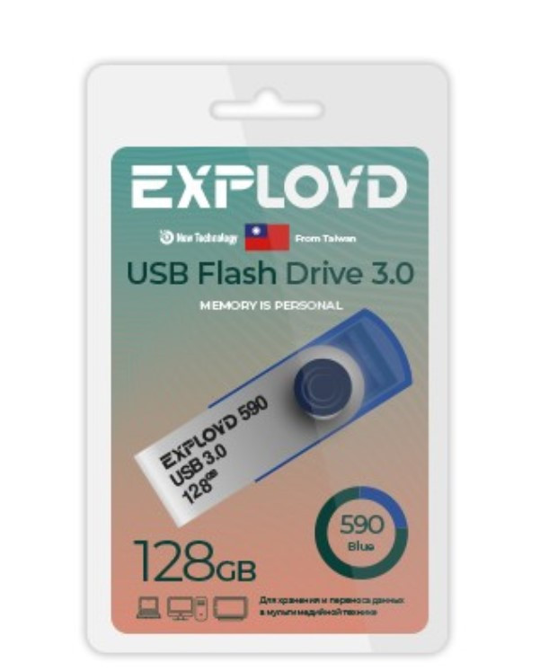 Флеш-накопитель 128Gb Exployd 590, USB 2.0.