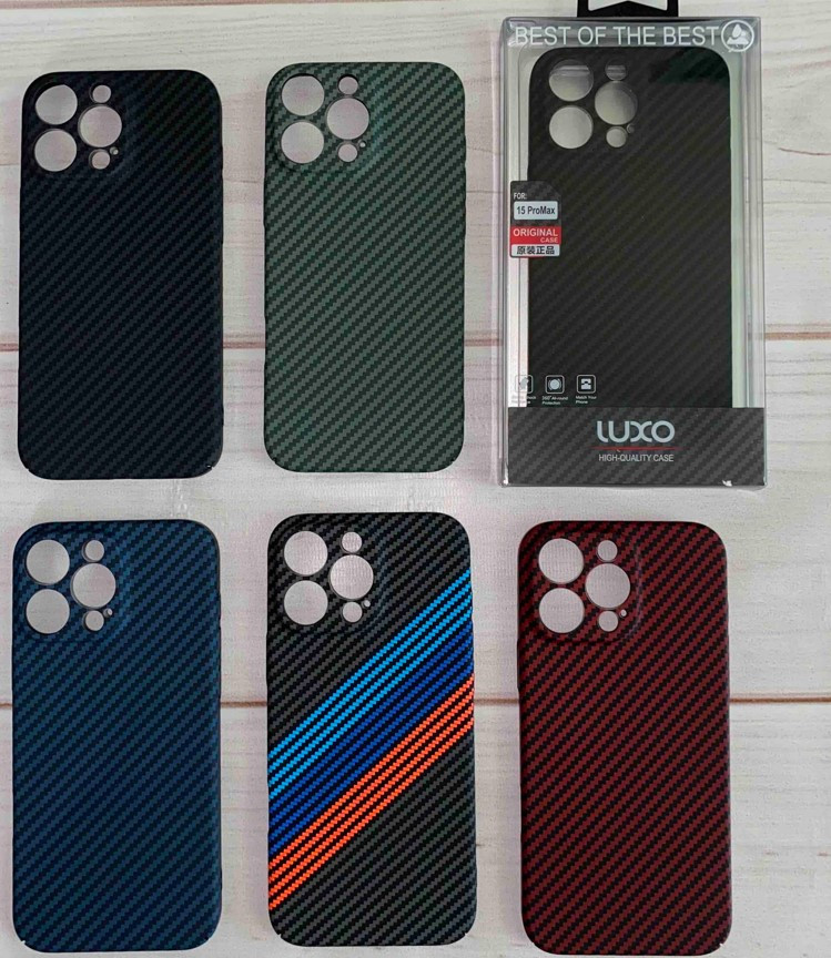 Накладка для Apl IPh 16 Pro , Luxo карбон,  без максейф, синий