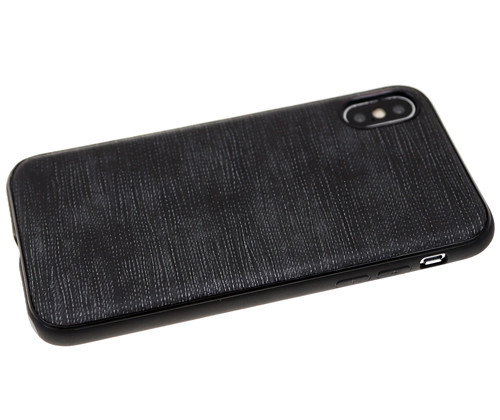 Накладка для SAMSUNG A205F (A20)/A305F (A30), Под джинс пластик, черный