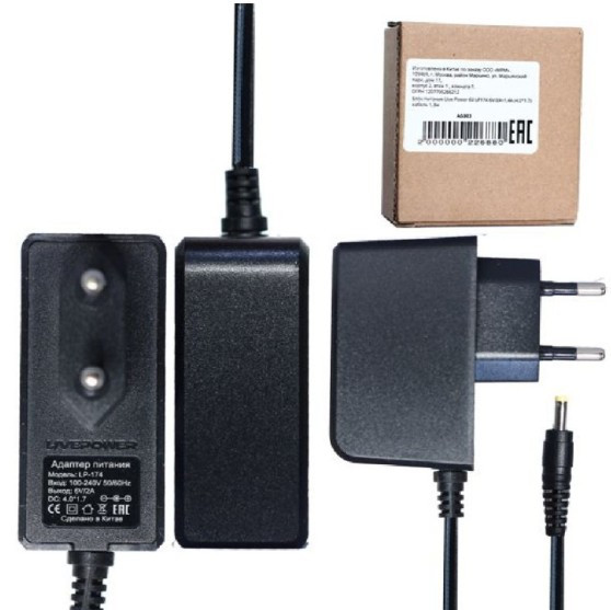 Блок питания  антенный СЗУ для цифровых устройств 6V (2A). разъем 4,0 . 1,7 LP-174 кабель 1,3м