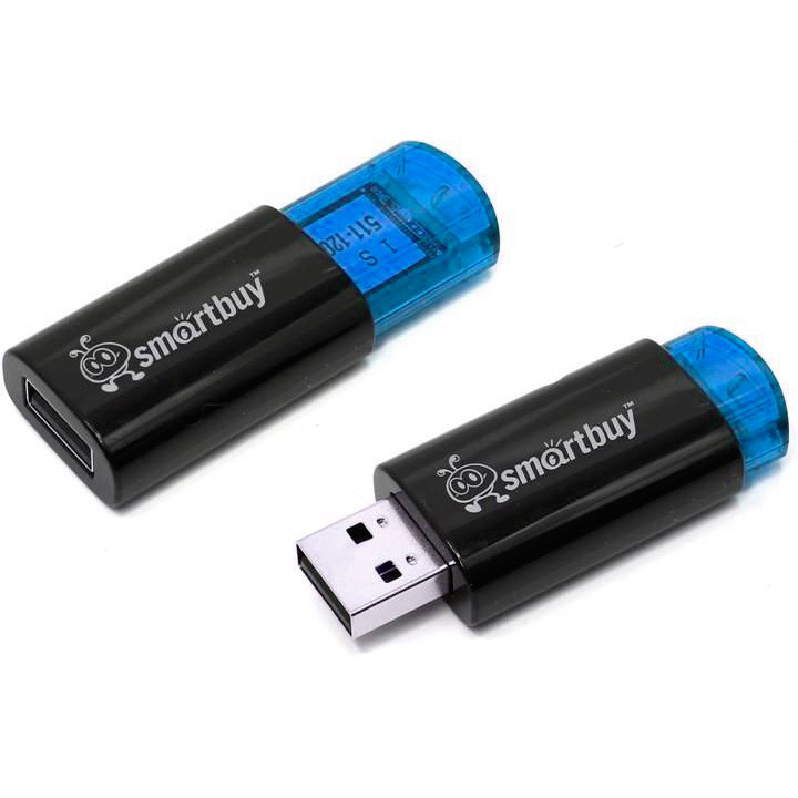 Флеш-накопитель 64Gb SmartBuy Glossy series, USB 2.0, синий