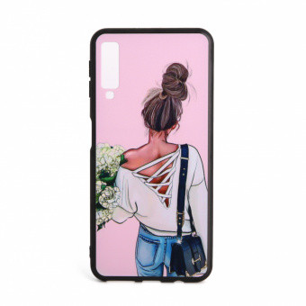 Накладка для Huawei P Smart , СП, Девушка с цветами