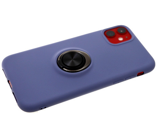 Силикон для Huawei P Smart (2019)/Honor 10 Lite, матовый с кольцом, олово