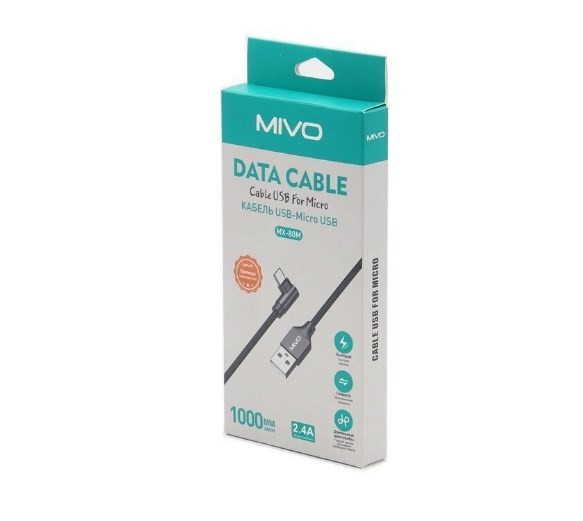 USB кабель для Micro MIVO MX-80 (1m) 2.4 угловой