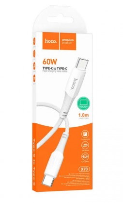 USB кабель для TYPE-C HOCO X70, PD60W, TYPE-C-TYPE-C 1м